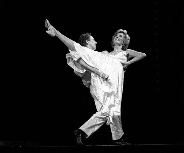 In 1985 Diana, who loved ballet, took to the stage to perform at dance to Uptown Girl with Wayne Sleep at the Royal Opera House.

  (Credit: (Getty))