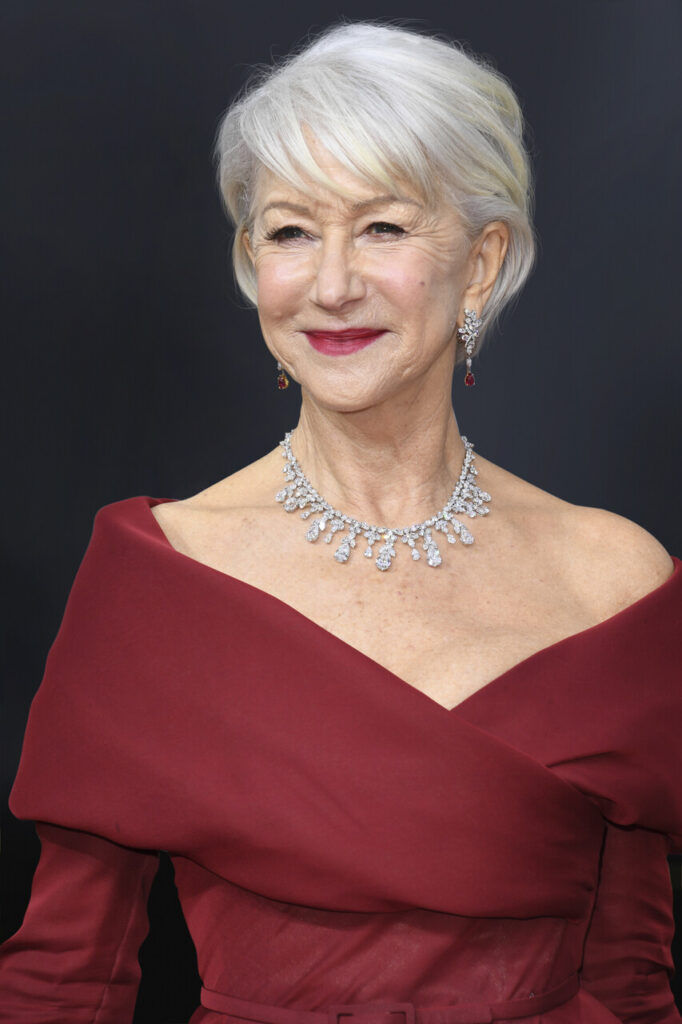 Red lipstick benefits can be enjoyed by all, even Helen Mirren. 