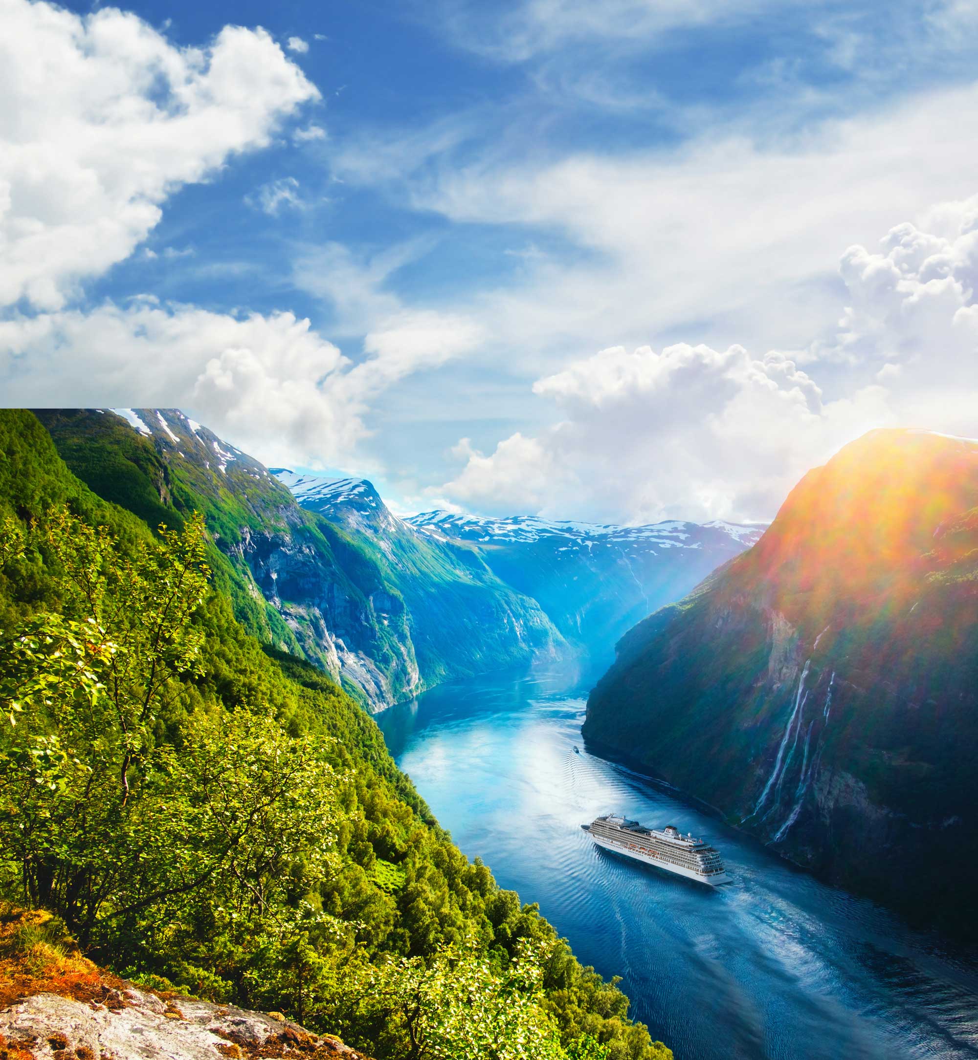 The 13-day voyage on board the Viking Ocean ship includes seven ports and sails far north during Norway’s winter – so pack your winter wonderland gear.