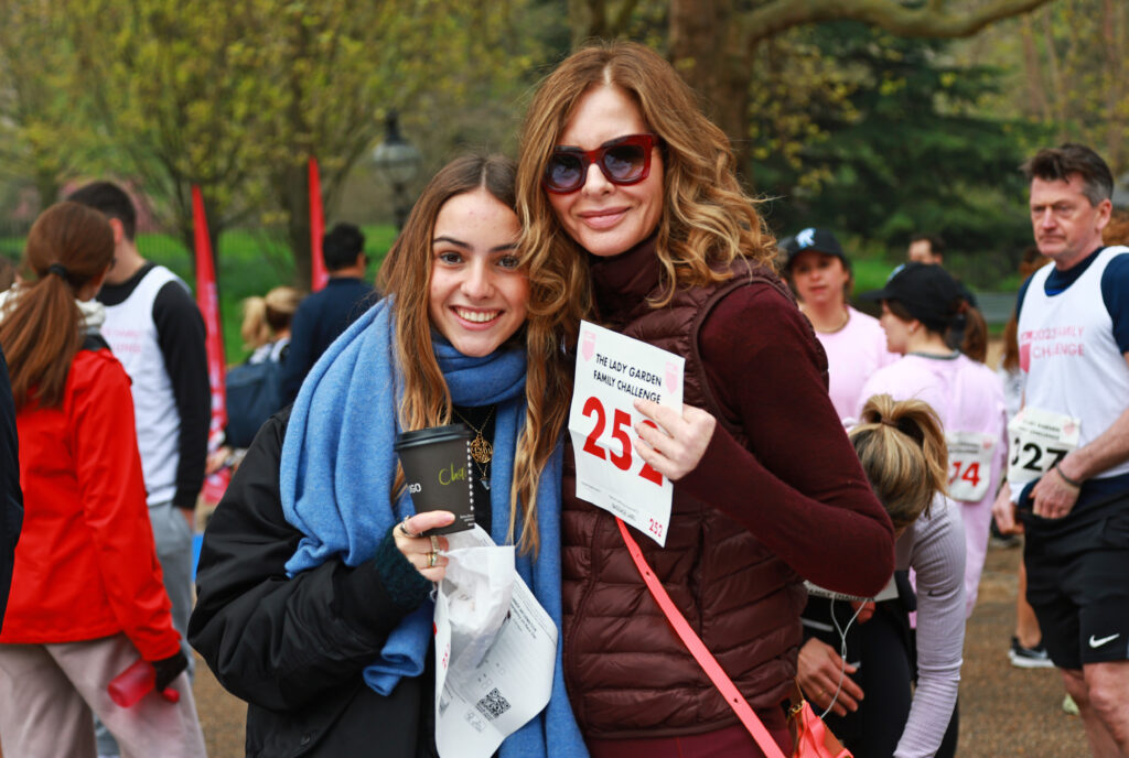 LONDON, ENGLAND - APRIL 22: Lyla Elichaoff and Trinny Woodall attend the Lady Garden Family Challenge 2023 in Hyde Park on April 22, 2023 in London, England. (Photo by Hoda Davaine/Dave Benett/Getty Images)