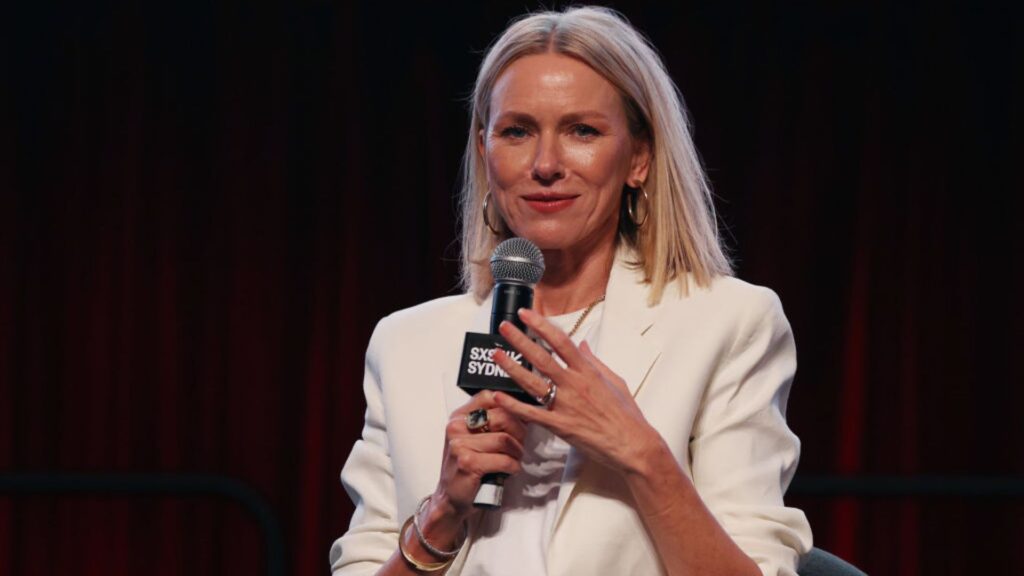 Naomi Watts discussing menopause on a visit to Sydney in 2023