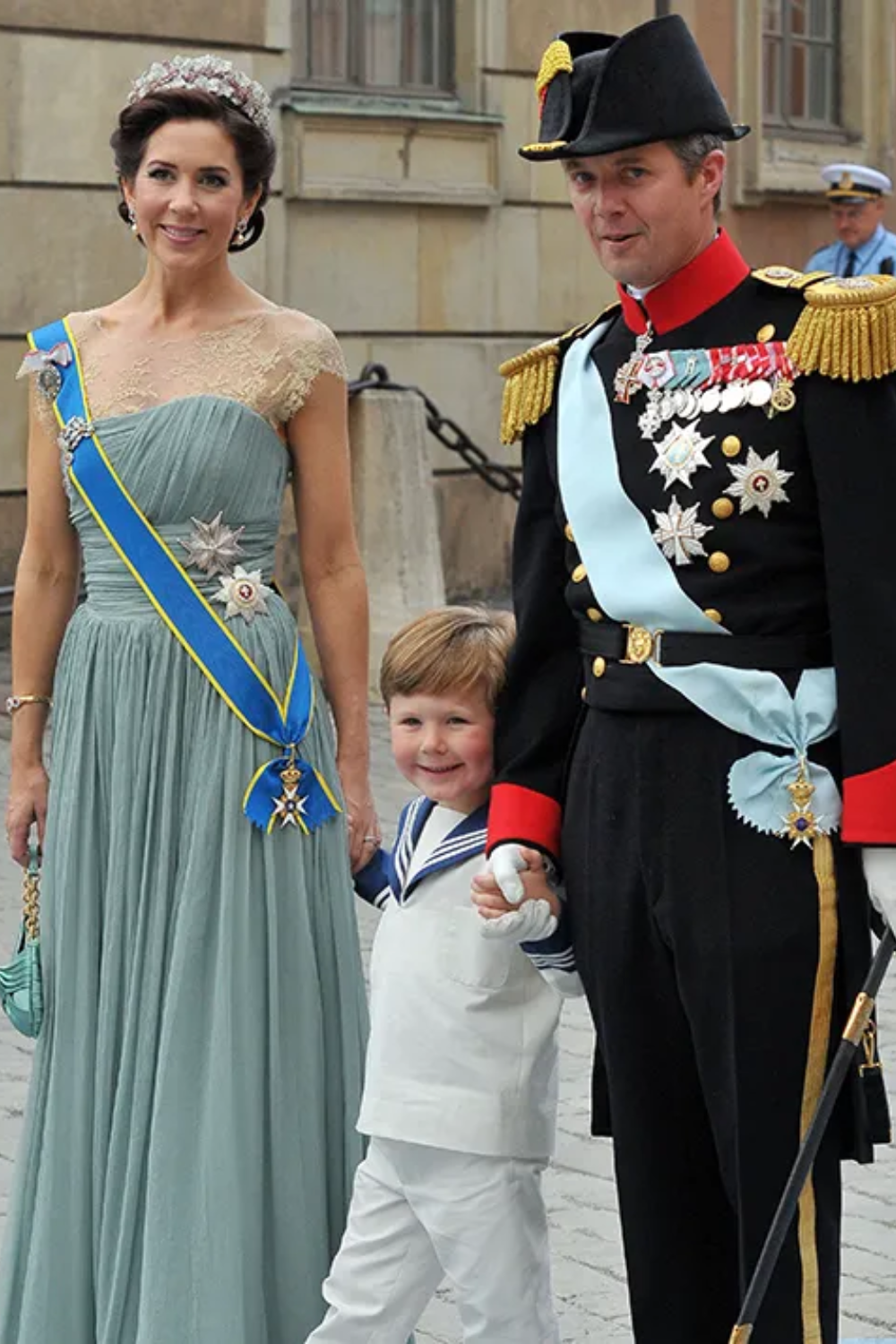 Queen Mary, Prince Christian, and King Frederik