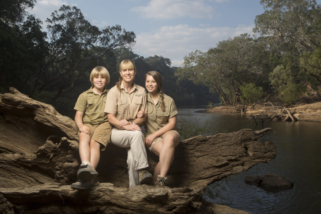 Robert, Terri and Bindi Irwin on the set of I'm a Celebrity... Get Me Out of Here!