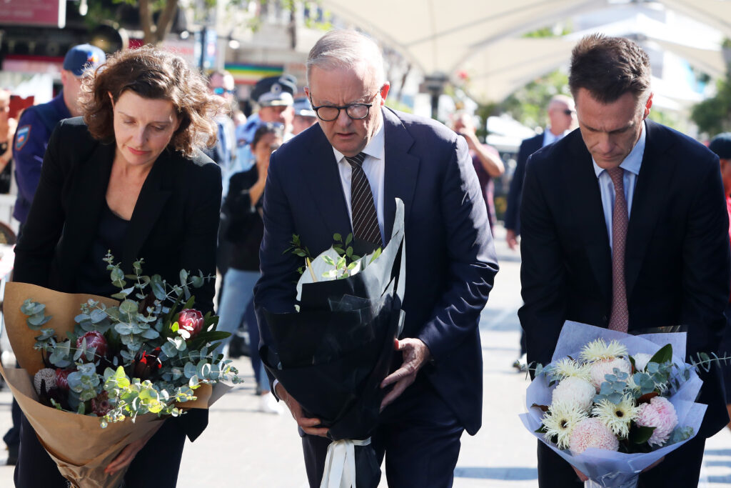 anthony albanese pays tribute to the victims of the Bondi Junction attack