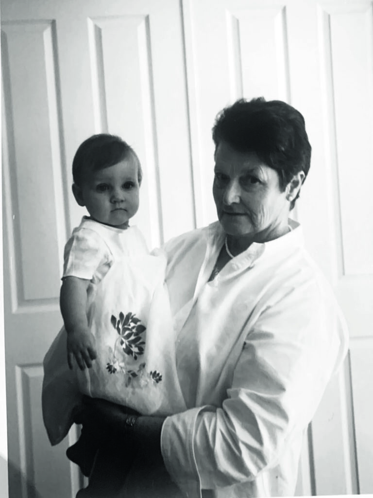 Barbara holding her granddaughter, before she lost her life to ovarian cancer. 