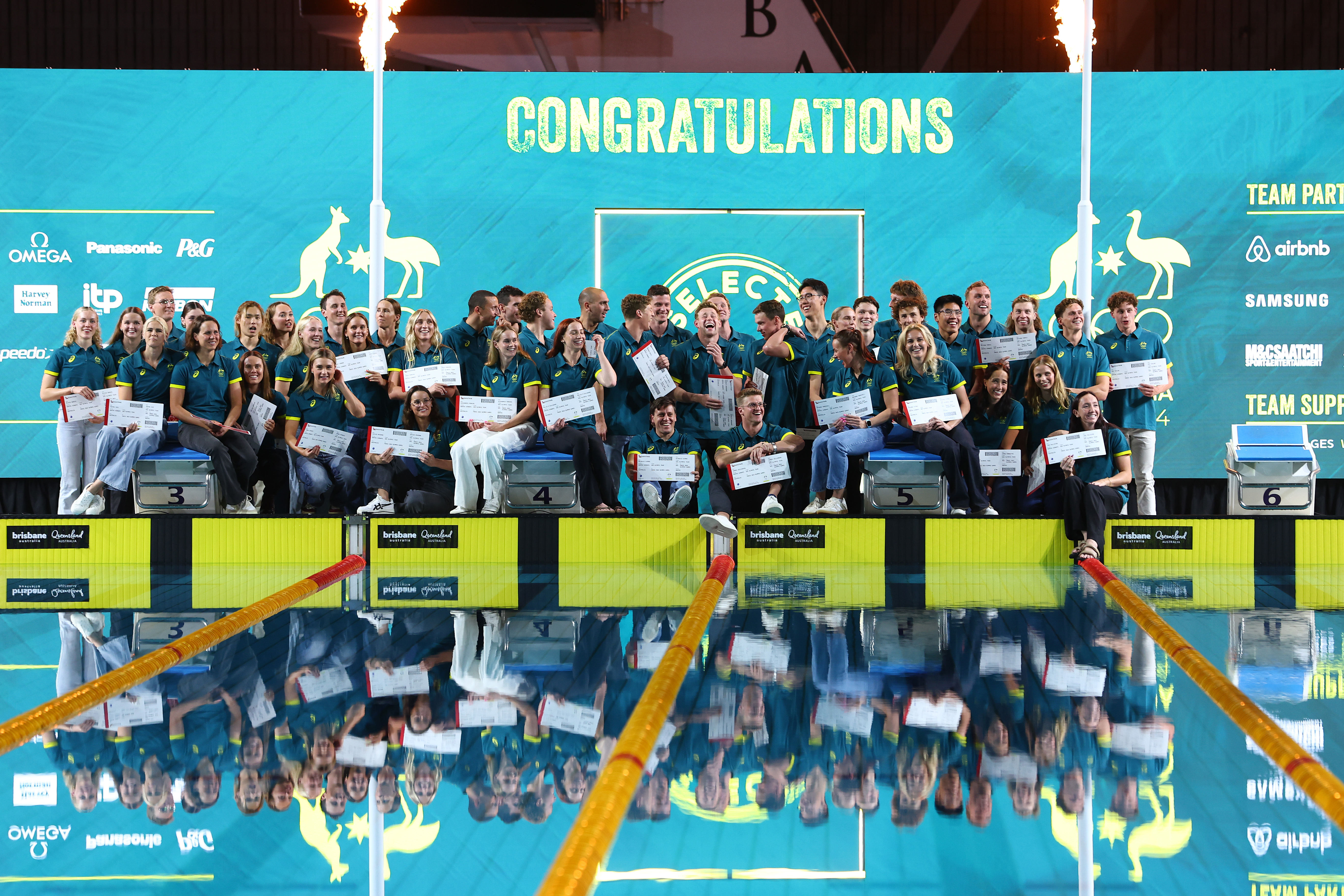 members of the Australian swimming 2024 Olympics team