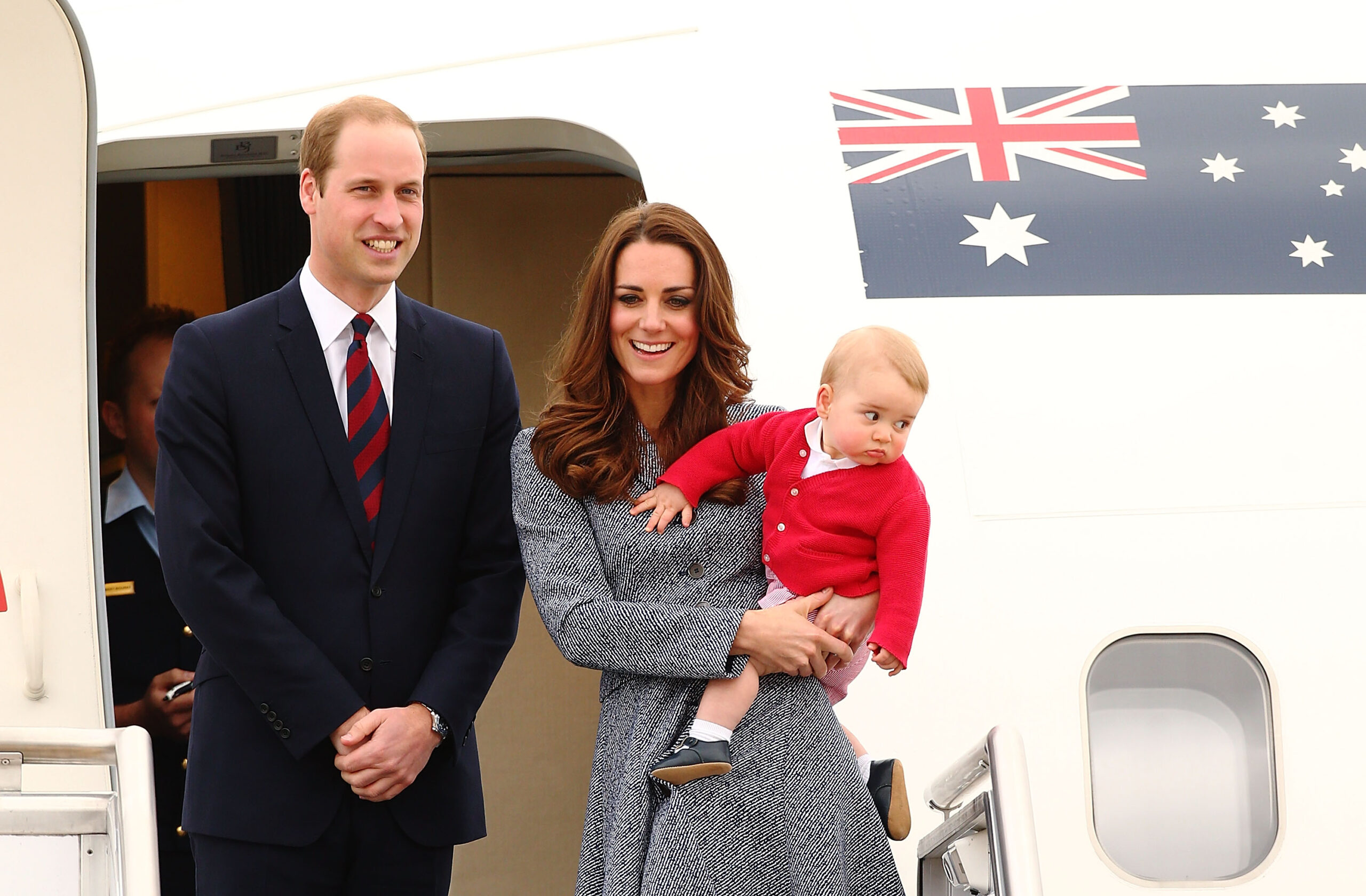 prince william, princess catherine and prince george during their 2014 australia trip