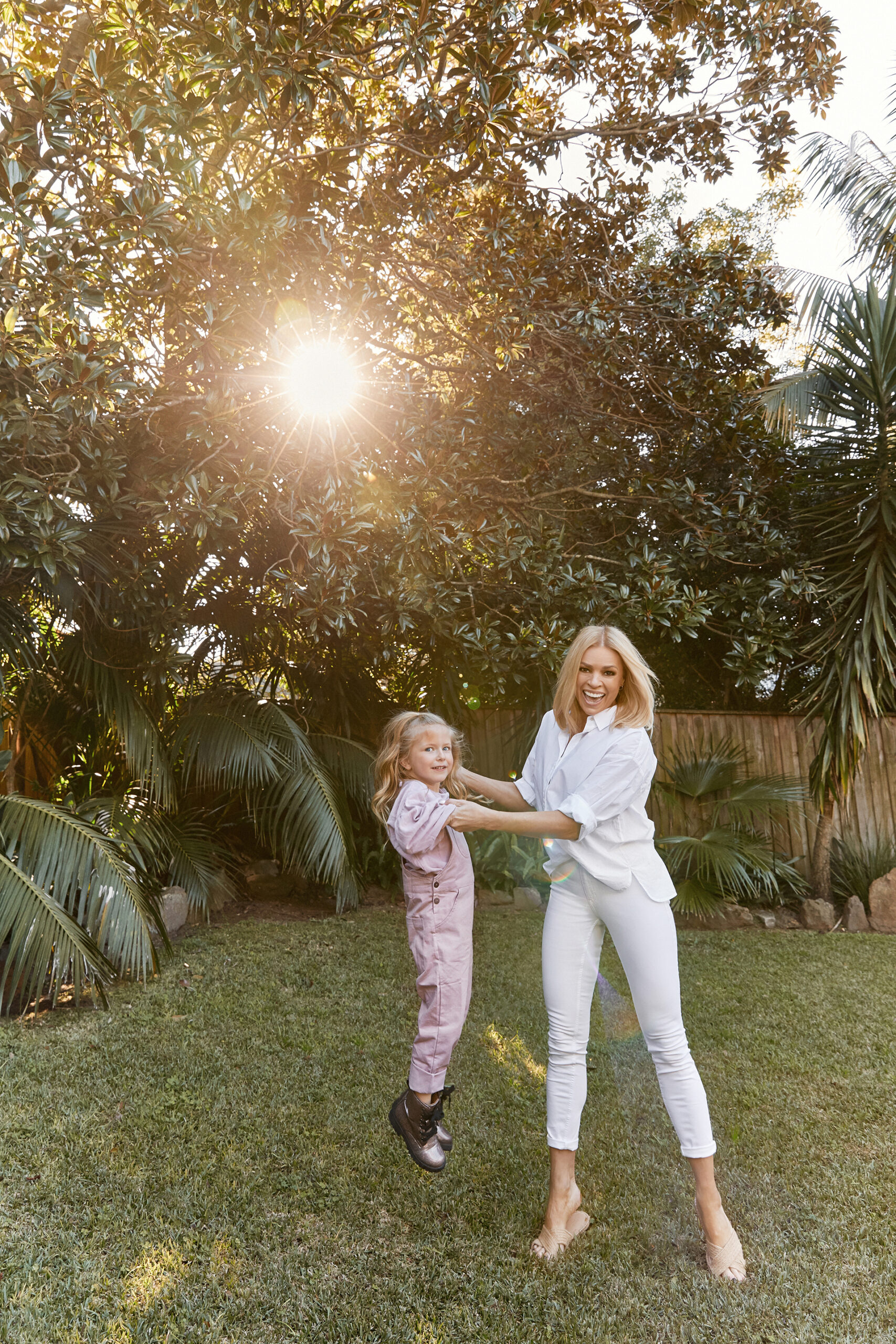 Sonia Kruger dancing with her daughter Maggie.