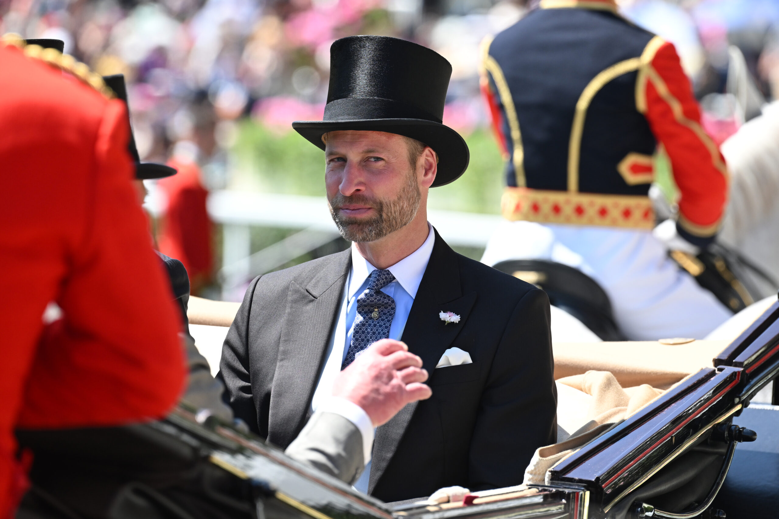 ASCOT, ENGLAND - JUNE 18: Prince William, Prince of Wales attends day two of Royal Ascot at Ascot Racecourse on June 18, 2025 in Ascot, England. (Photo by Samir Hussein/WireImage)